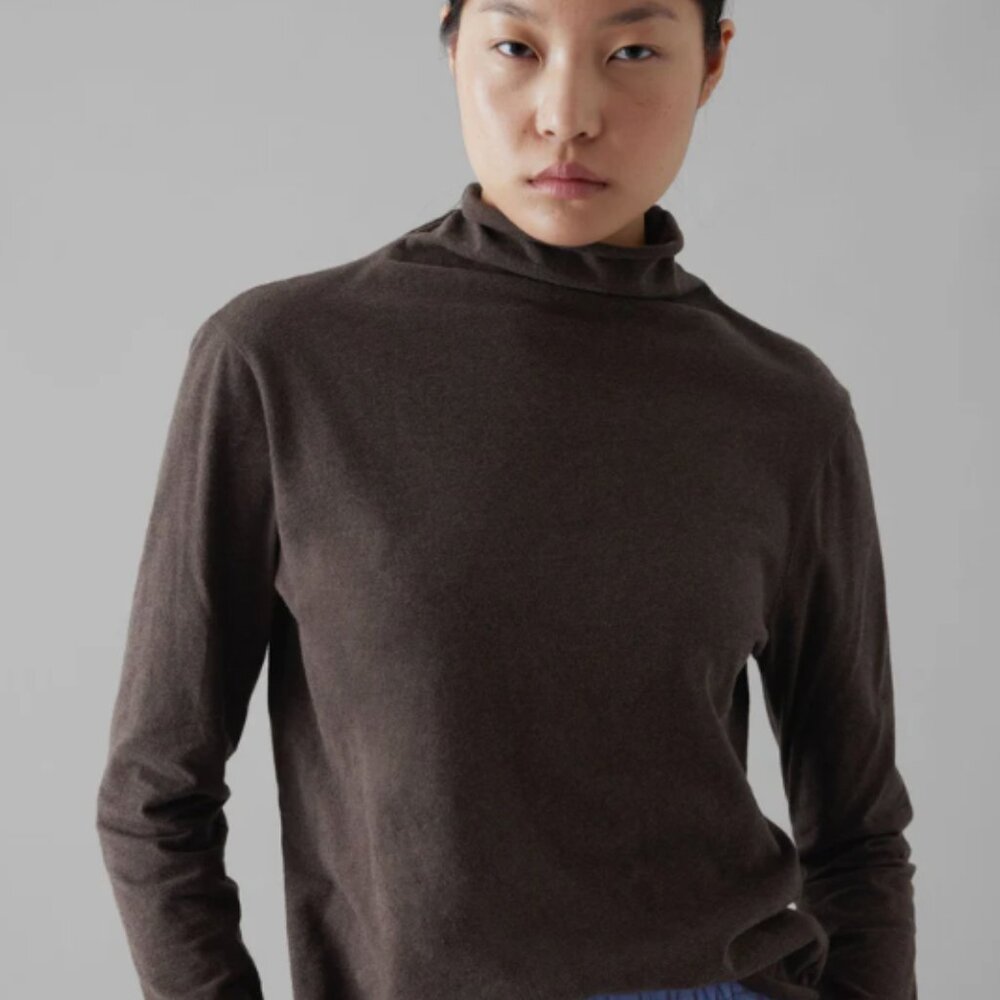 NWT Toast High Neck Cotton Tee sz M